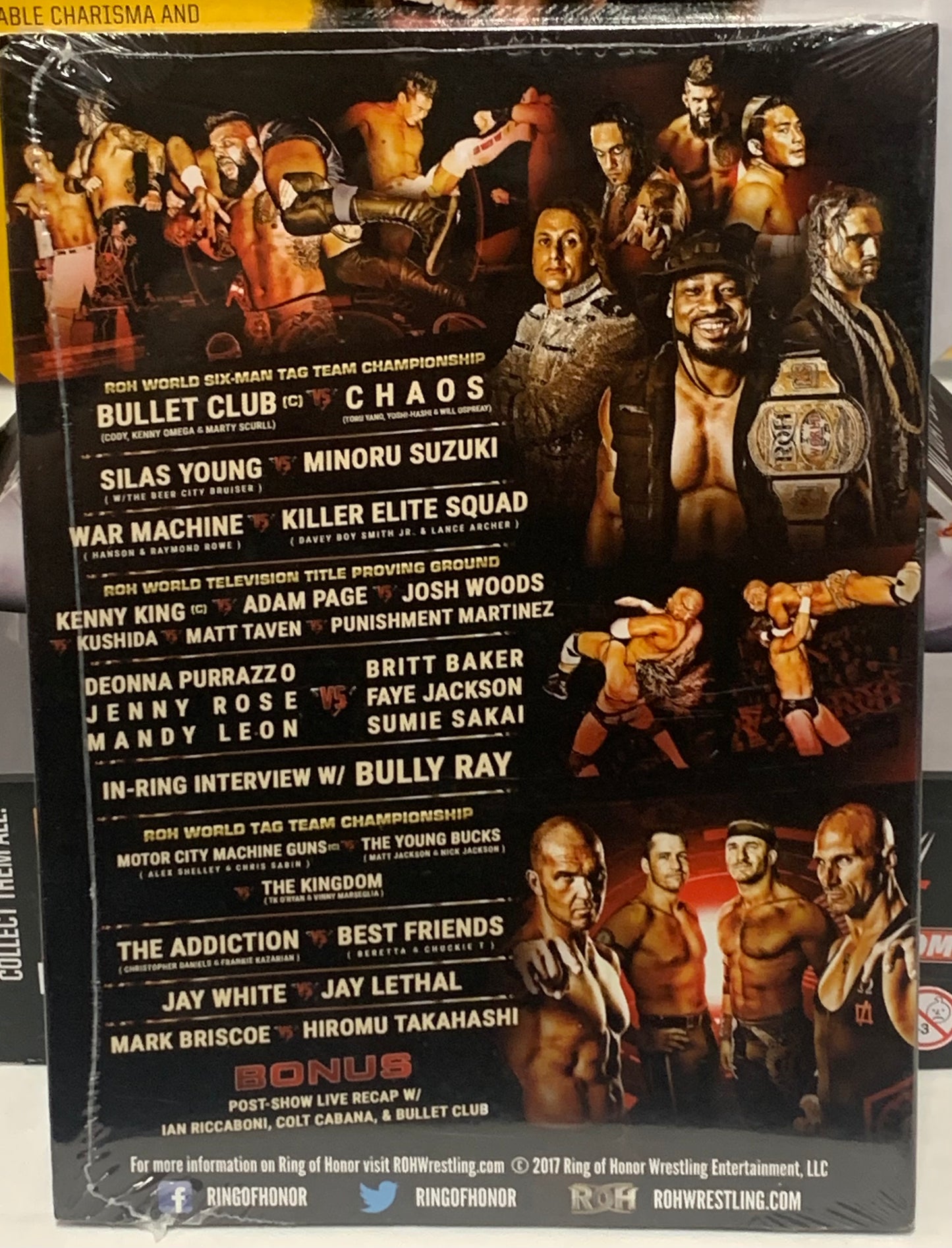 ROH Ring of Honor DVD “Global Wars 10/13/2017” Pittsburgh (Bullet Club, Suzuki, War Machine, Punisher Martinez) Sealed