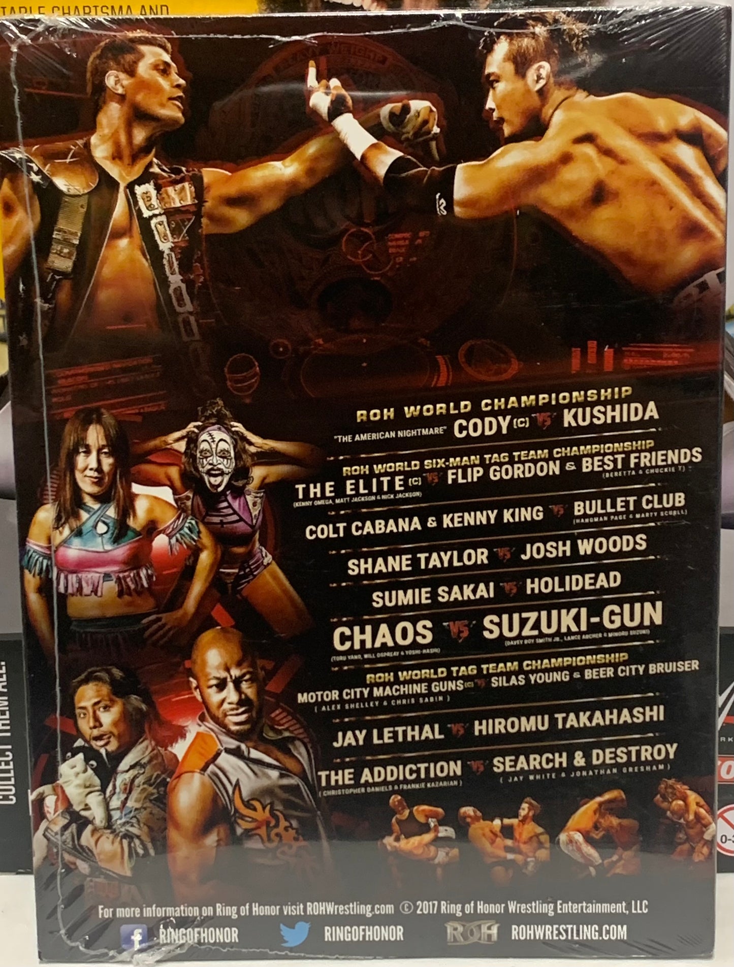 ROH Ring of Honor DVD “Global Wars 10/14/2017” Columbus (Cody Rhodes, Kushida) Sealed