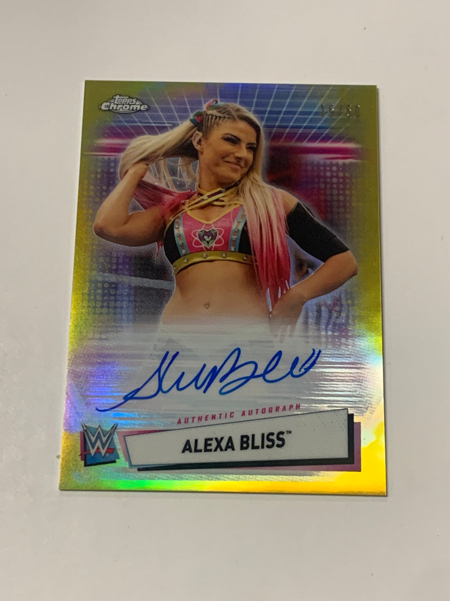 Alexa Bliss 2021 WWE Topps Chrome GOLD REFRACTOR “On Card Auto 