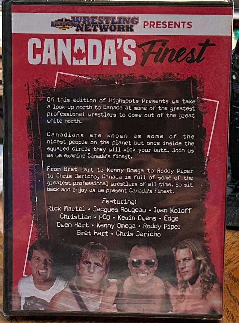 * “Canada’s Finest” Wrestling DVD (Sealed) (Piper, Owen Hart, Jericho & so much more)