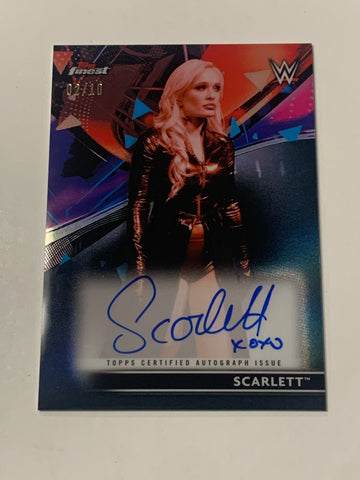 Scarlett 2021 WWE Topps Finest AUTOGRAPHED REFRACTOR Card #2/10 (Only 10 of the cards made)