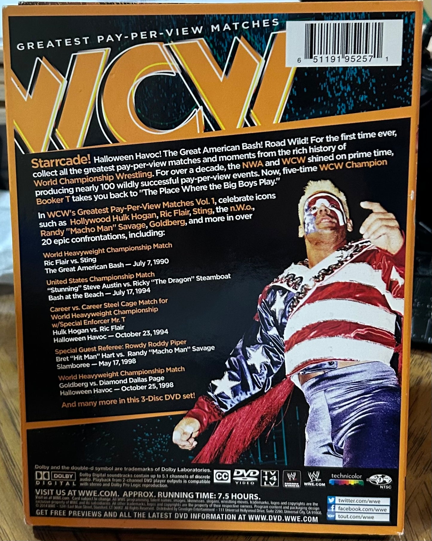 * “WCW, Greatest Pay Per View Matches” DVD (3- Discs set)