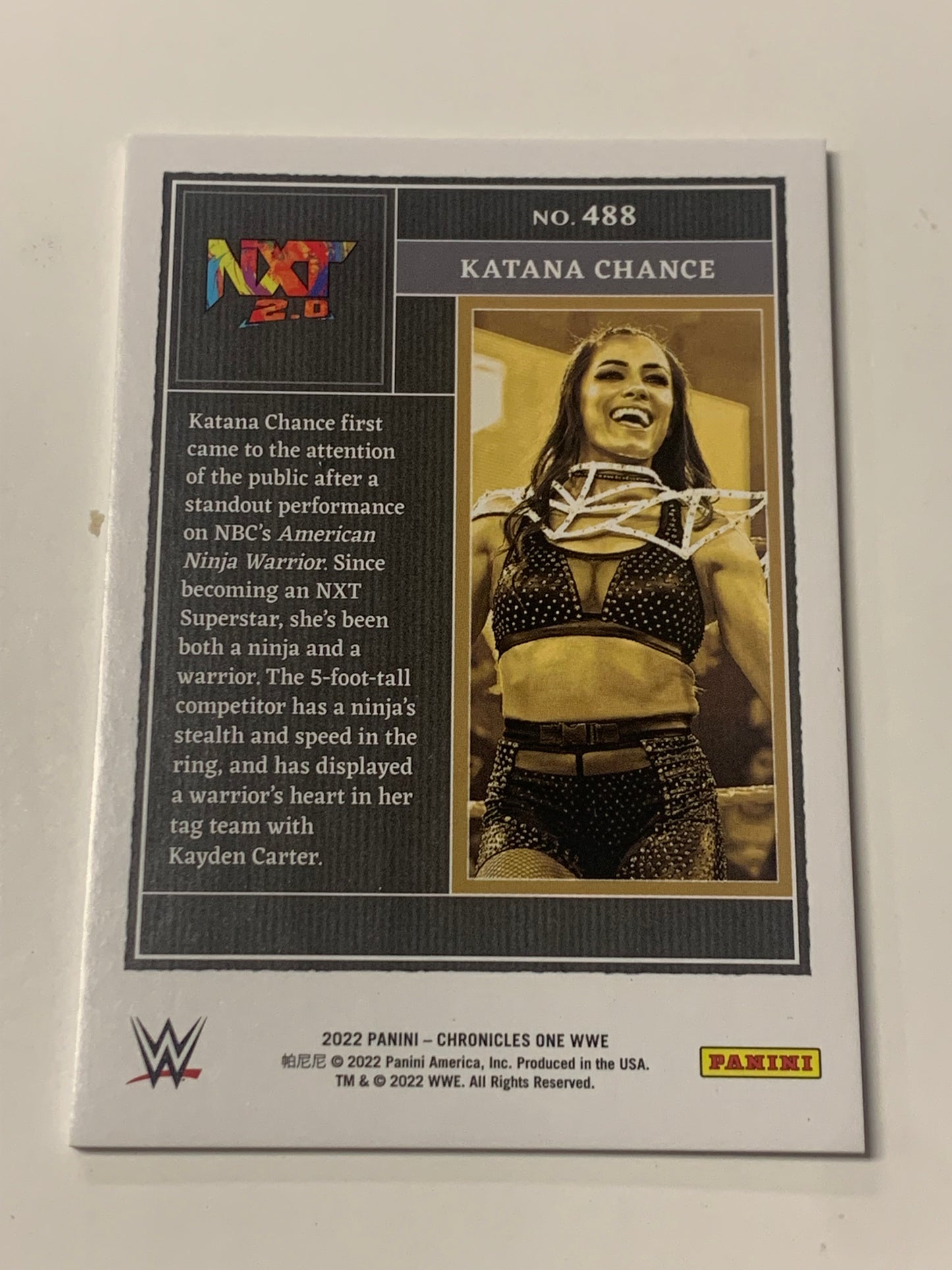 Katana Chance 2022 WWE NXT Chronicles ONE Card #25/99