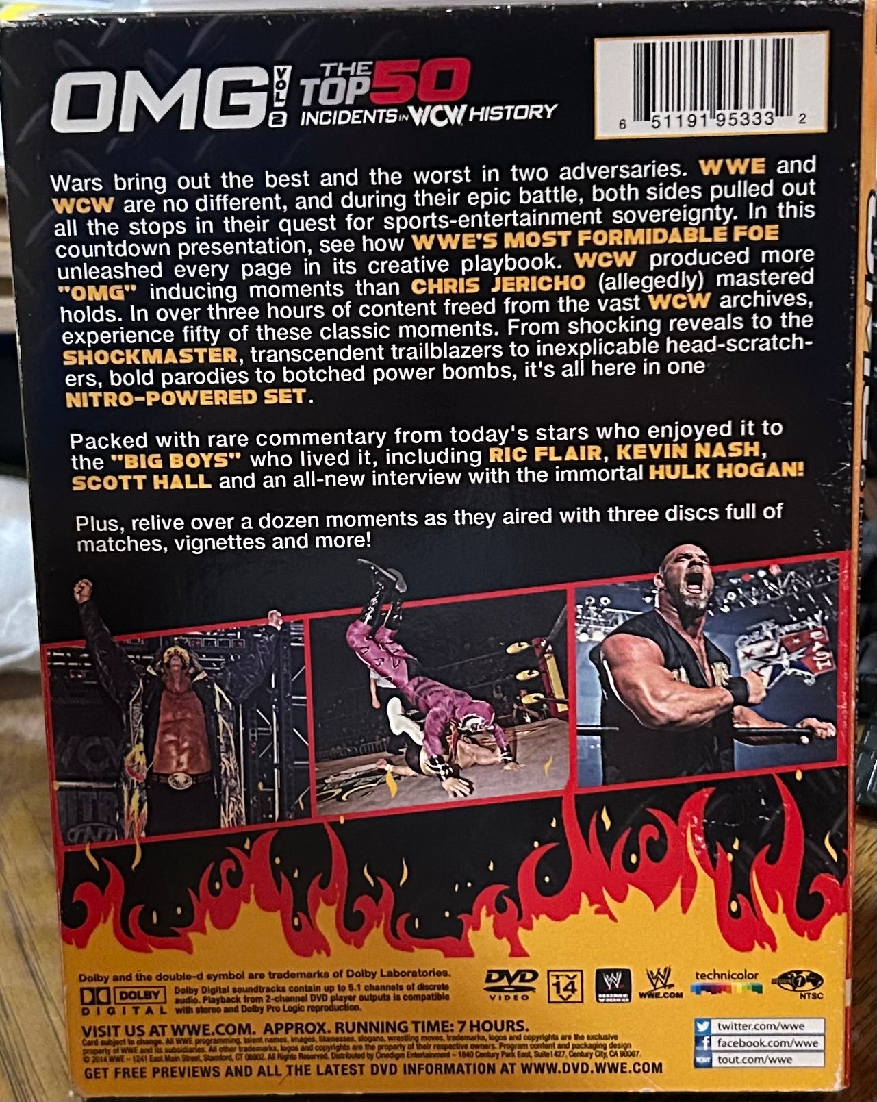* WWE “OMG Vol. 2,The Top 50 Incidents in WCW” DVD (3-Disc set)