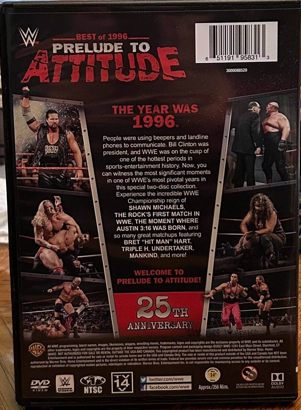 * WWE “Best of 1996, Prelude To Attitude” DVD (2-Disc Set)