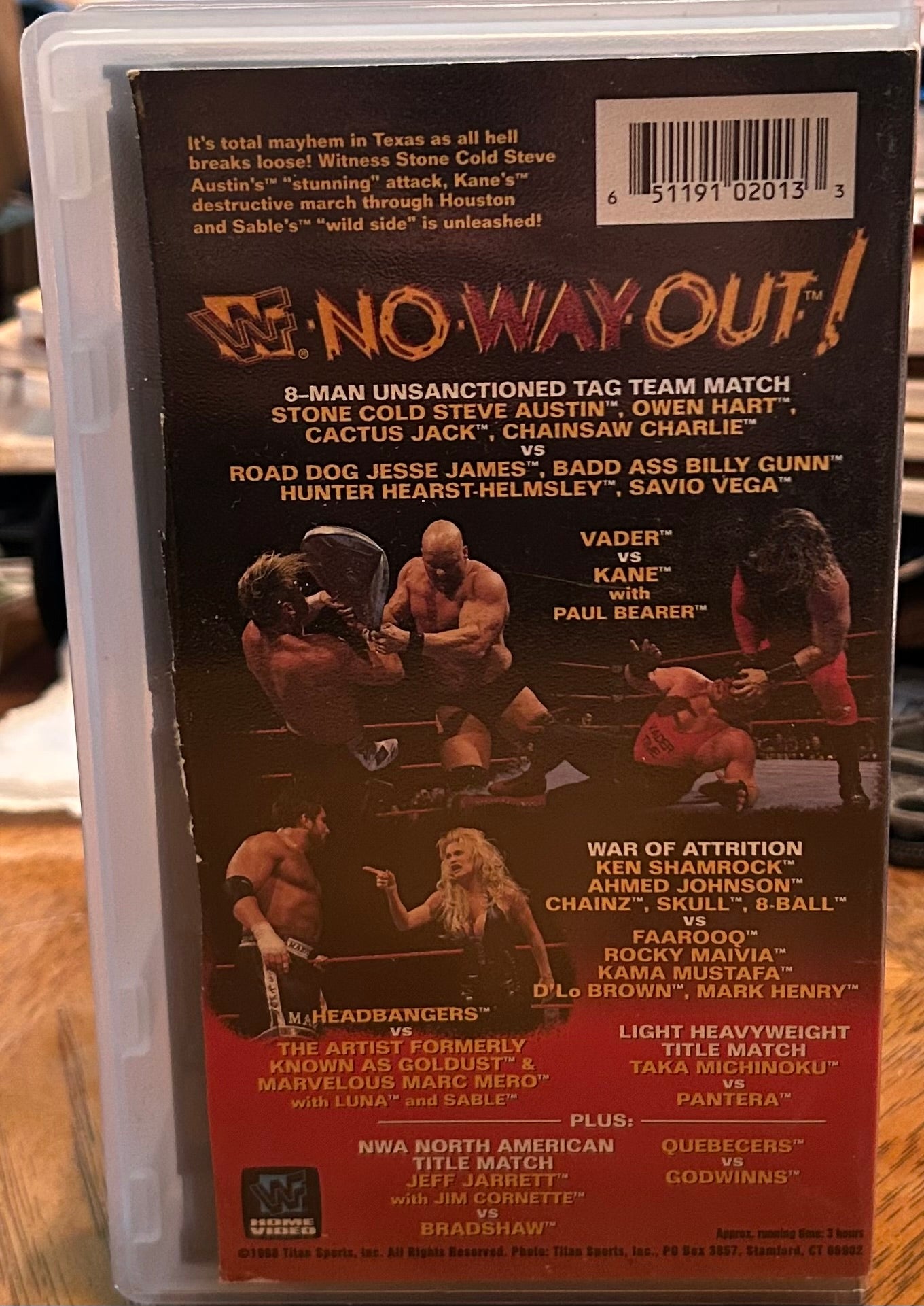 WWF WWE “In Your House, No Way Out 1998” VHS (Kane’s Brutal Assault Continues)