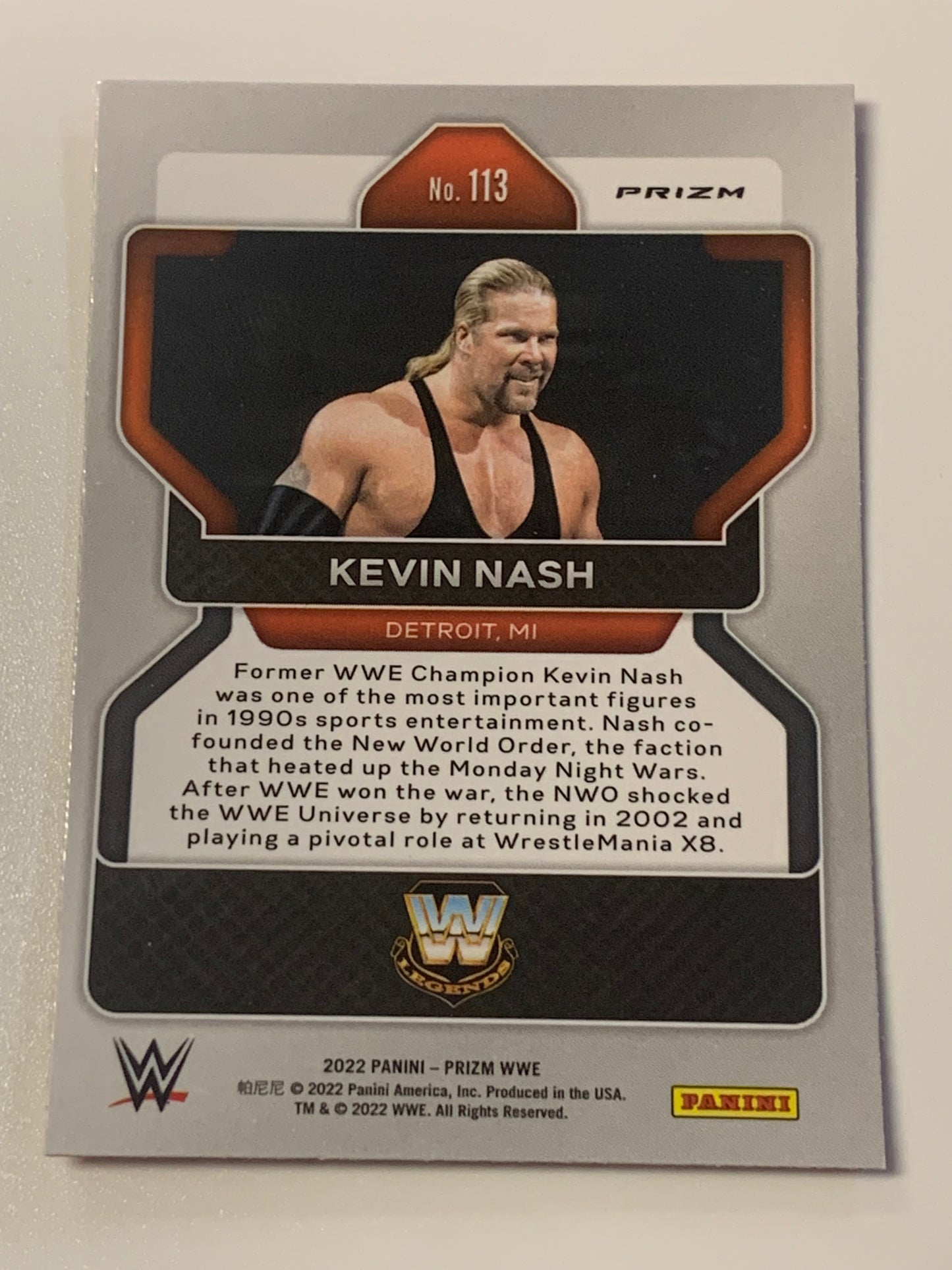 Kevin Nash 2022 WWE Panini Prizm RED WAVE