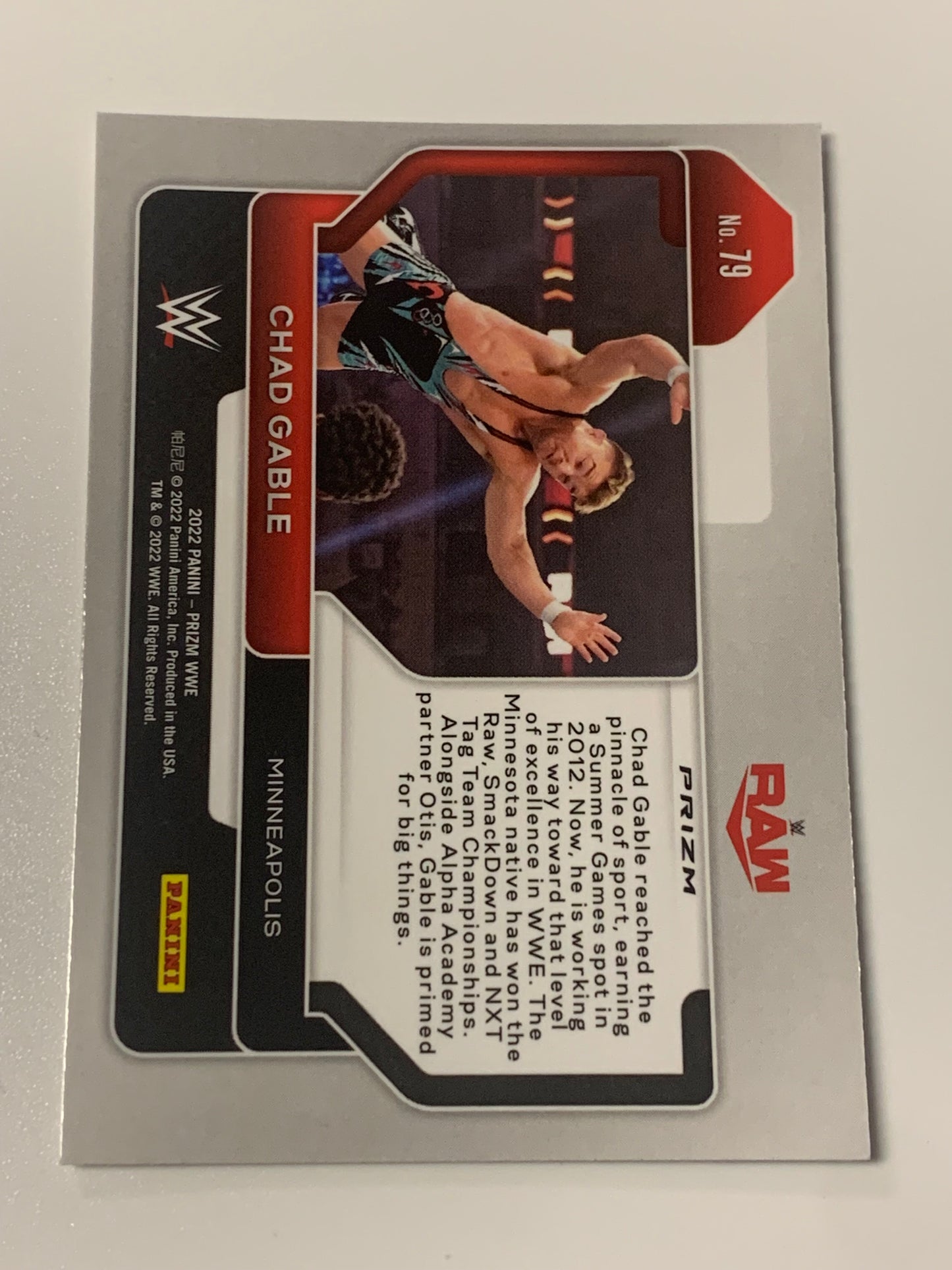 Chad Gable 2022 WWE Panini Prizm Silver Card