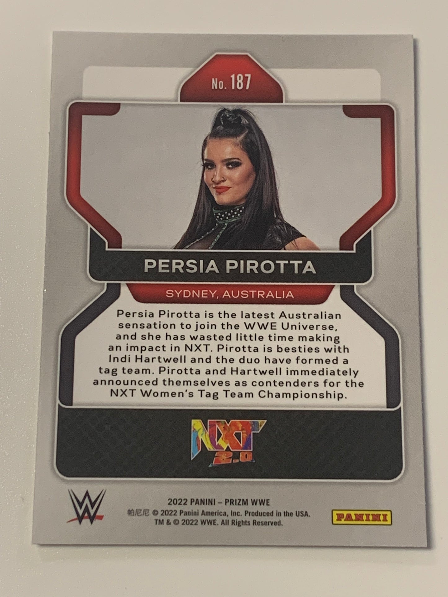 Persia Pirotta (Steph DeLander) 2022 WWE NXT Panini Prizm ROOKIE