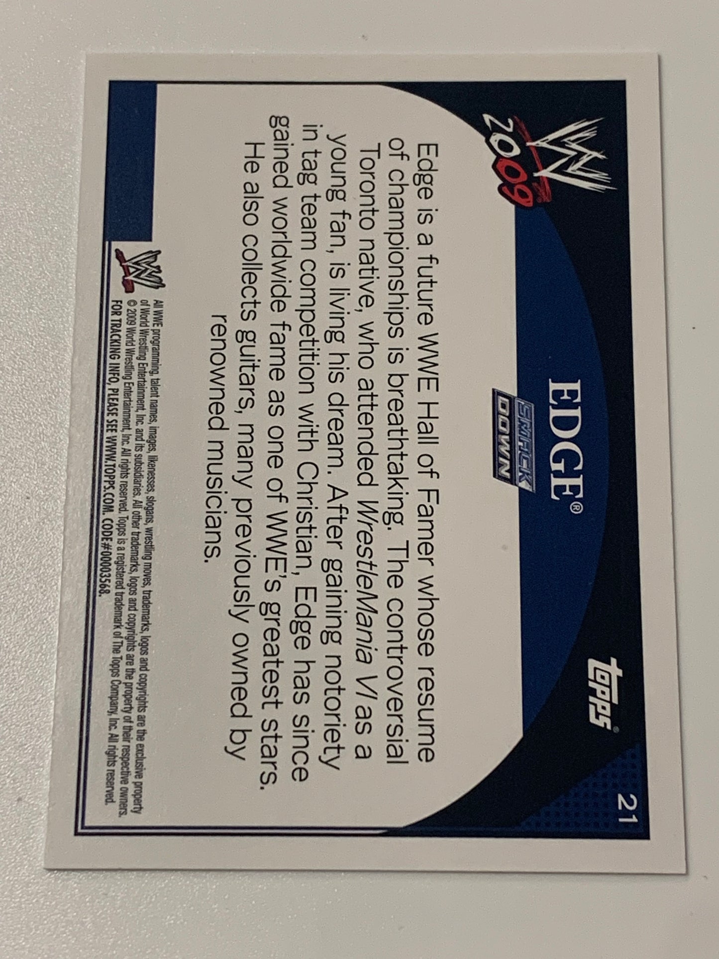 Edge 2009 WWE Topps Card