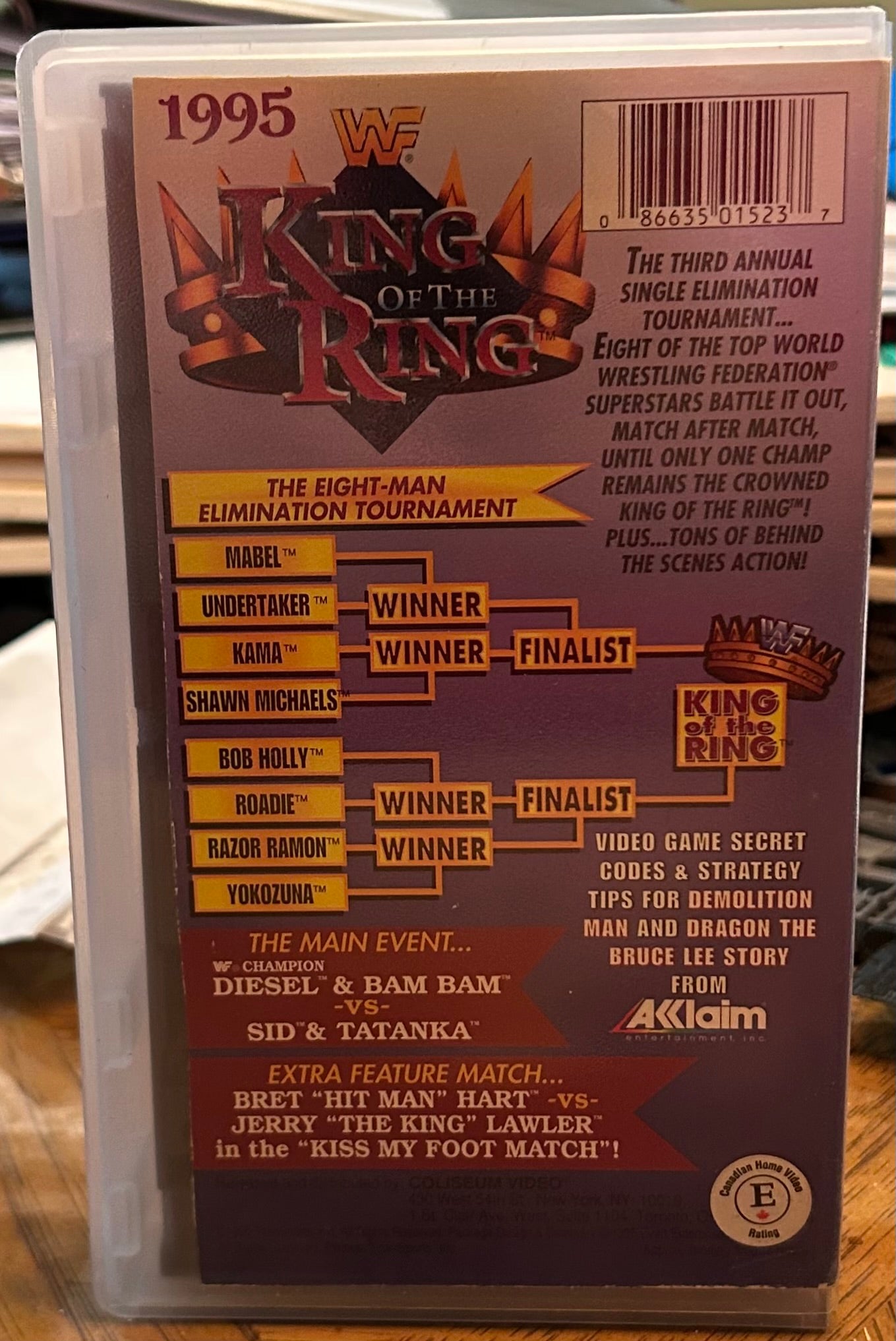 WWF WWE “King of the Ring 1995” VHS (Coliseum Home Video)