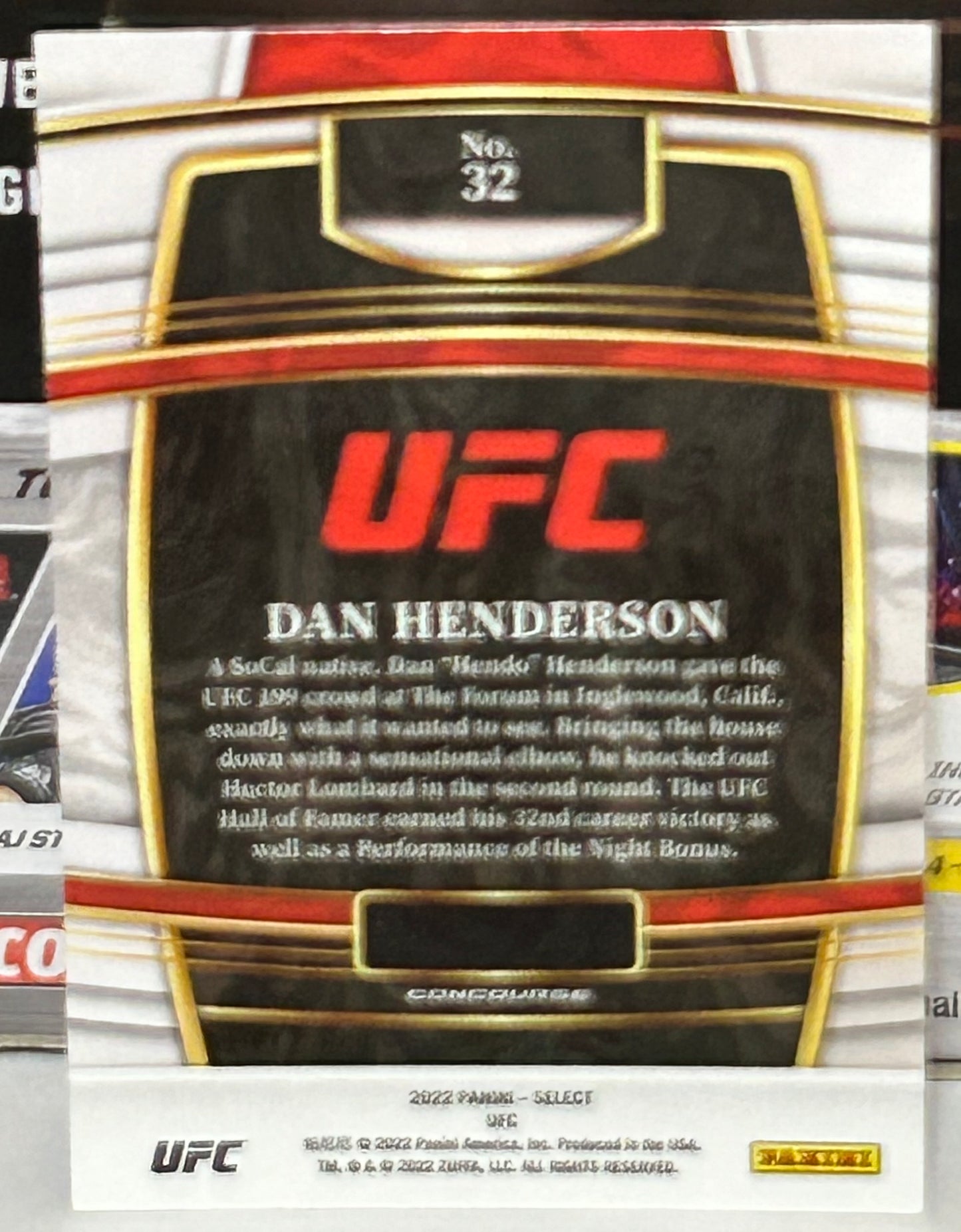 Dan Henderson 2022 UFC Panini Select Card