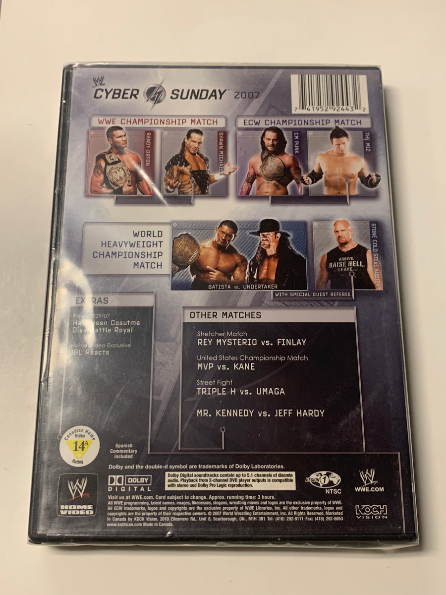 WWE DVD Cyber Sunday 2007 (Sealed) Orton Michaels Undertaker Batista