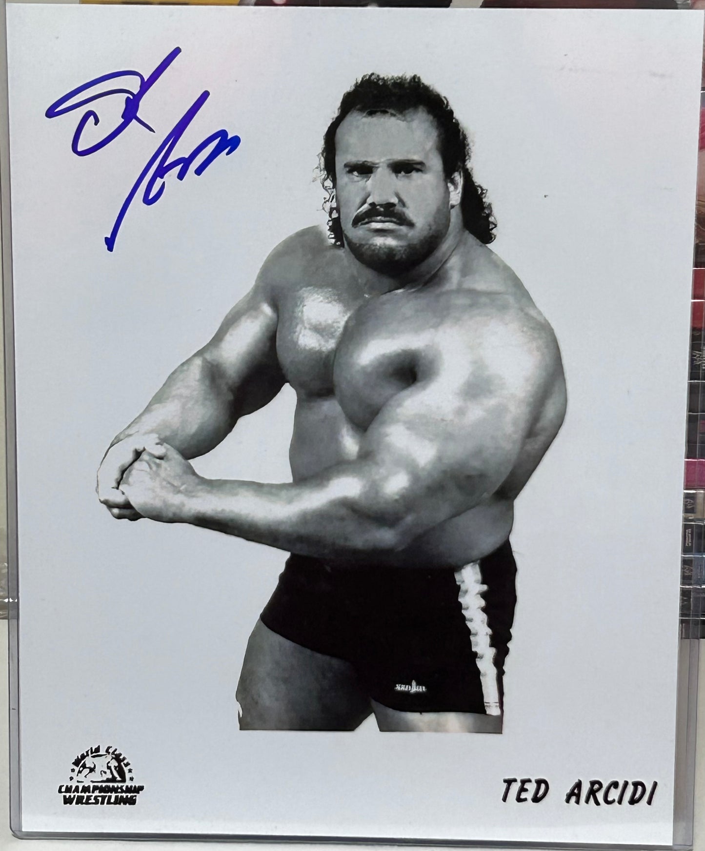Ted Arcidi WWE Signed 8x10 Classic Photo (Comes w/COA)