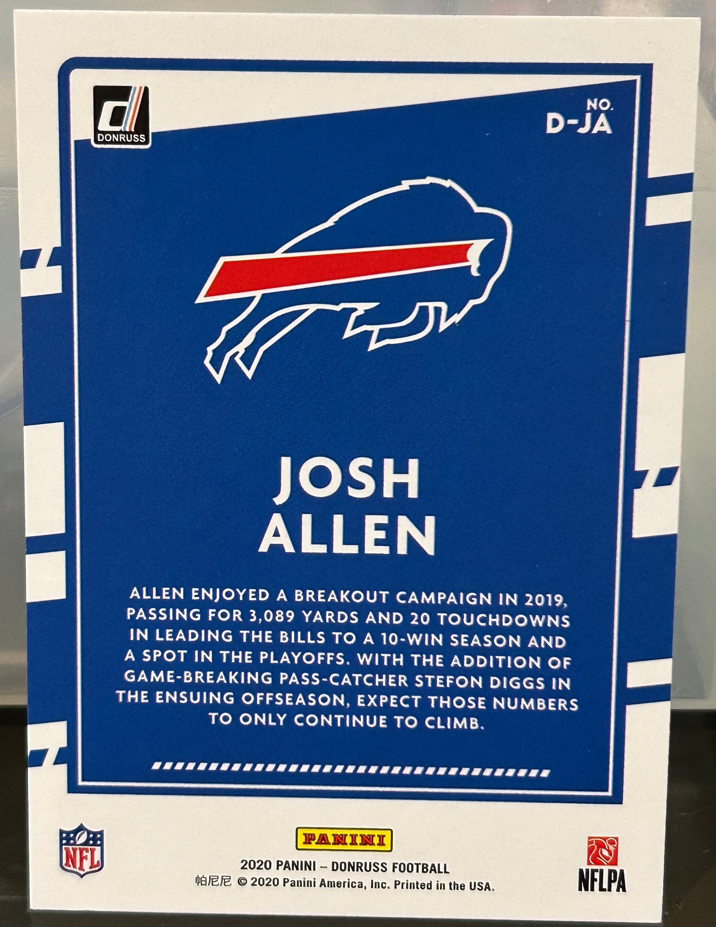 + Josh Allen 2020 Donruss DOMINATORS Foil Insert Card