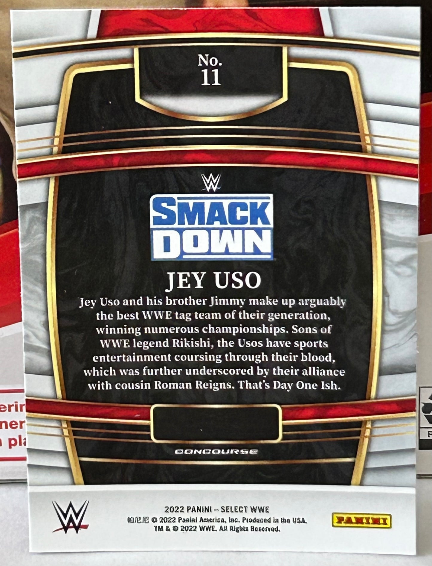 Jey Uso 2022 WWE Panini Select Card (YEET)