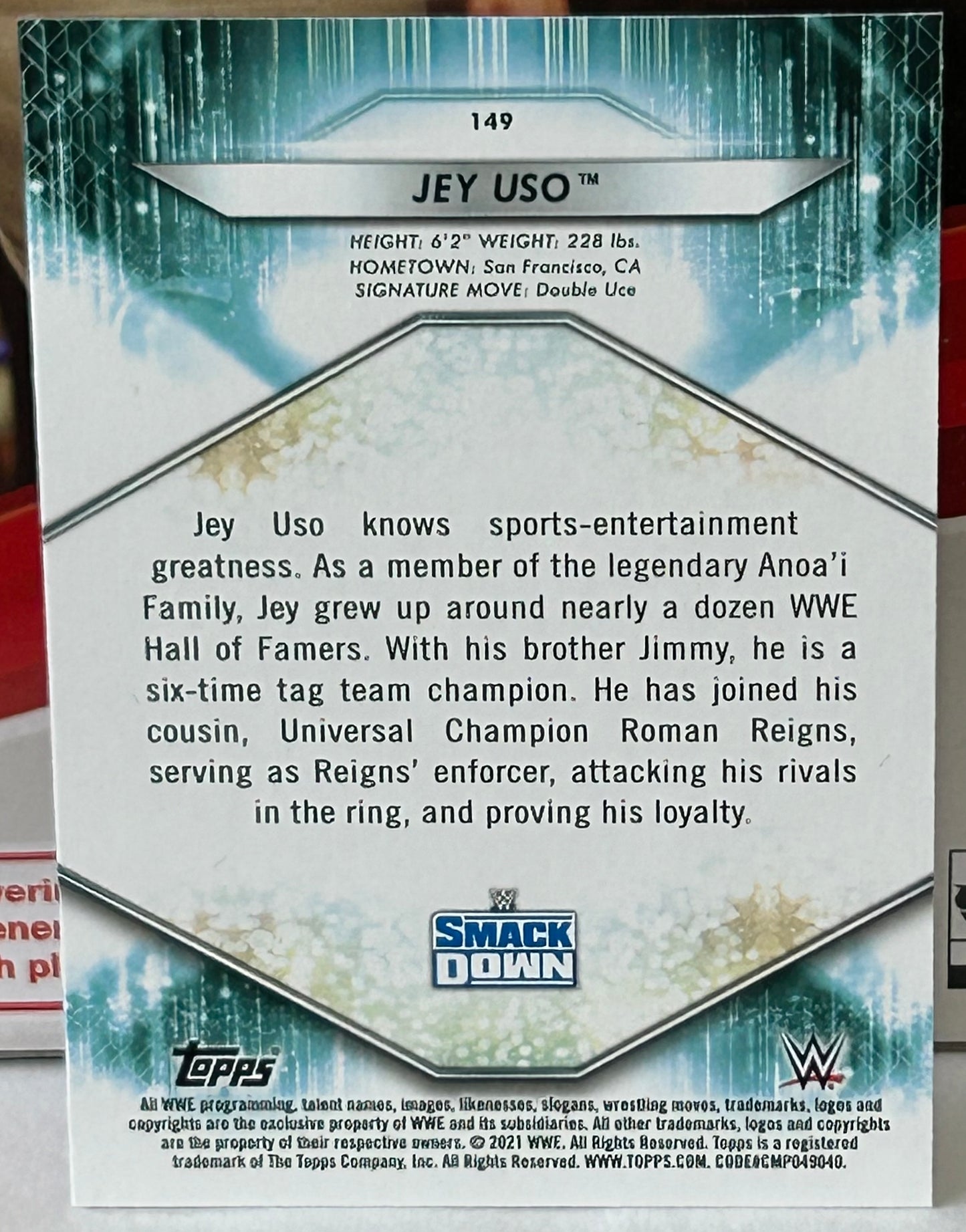 Jey Uso 2021 Topps Card (YEET)