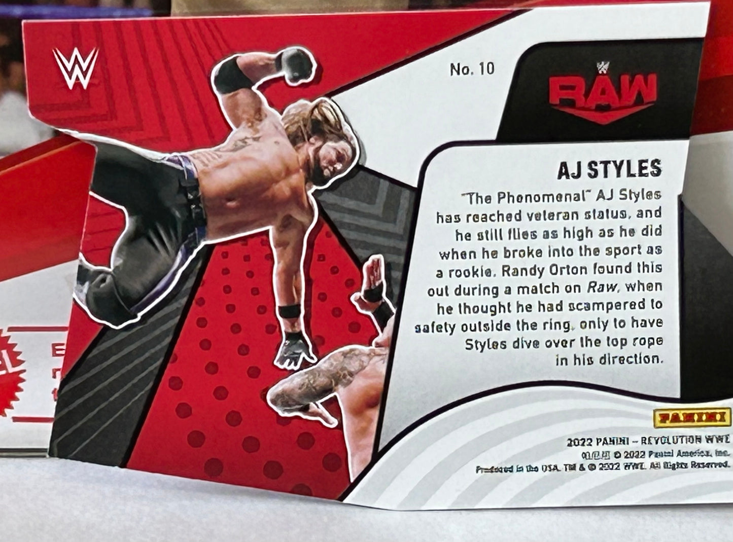 AJ Styles 2022 WWE Panini Revolution “LIFTOFF” Insert Card