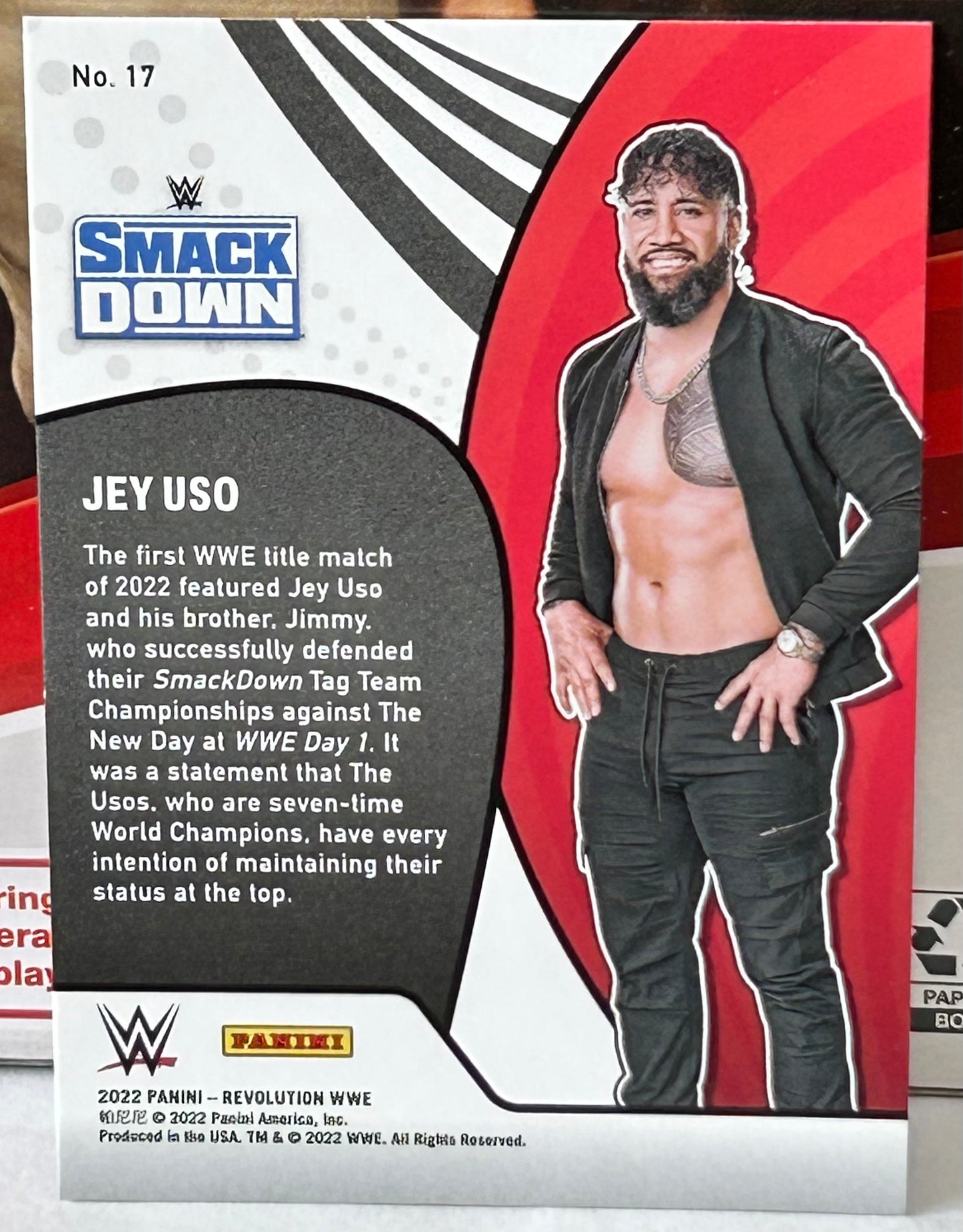 Jey Uso 2022 WWE Panini Revolution “VORTEX” Insert Card
