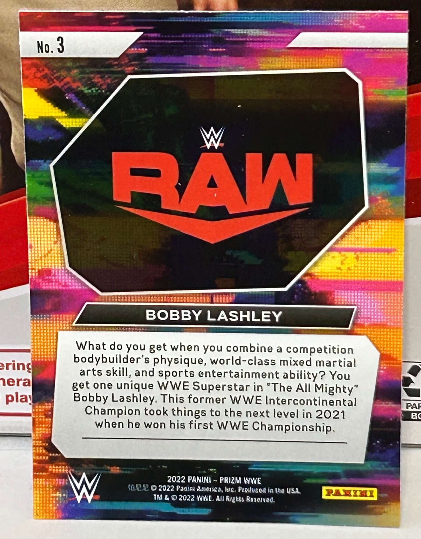 Bobby Lashley 2022 WWE Panini Prizm “Next Level” Insert