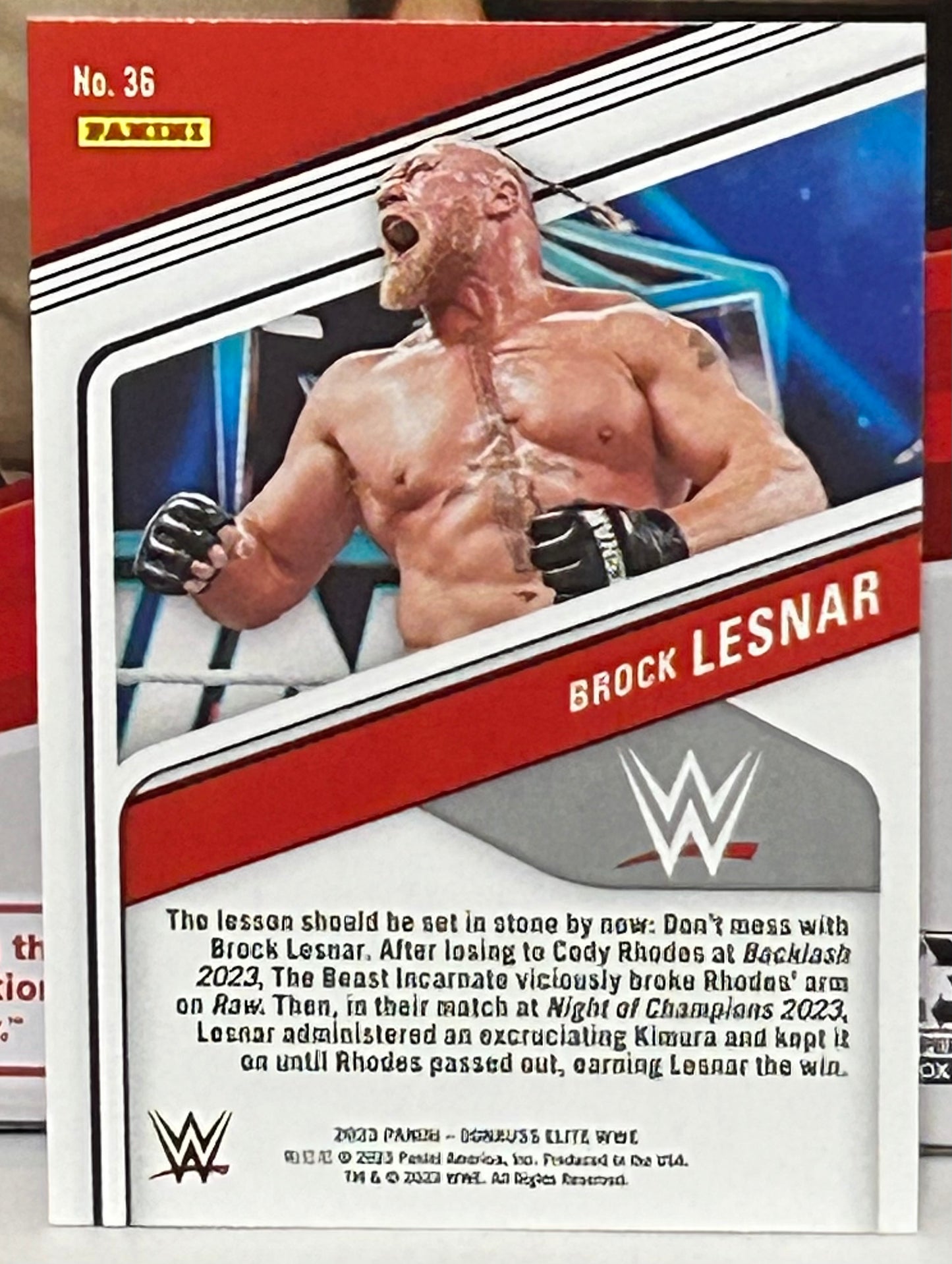 Brock Lesnar 2023 WWE Panini Donruss Elite Card