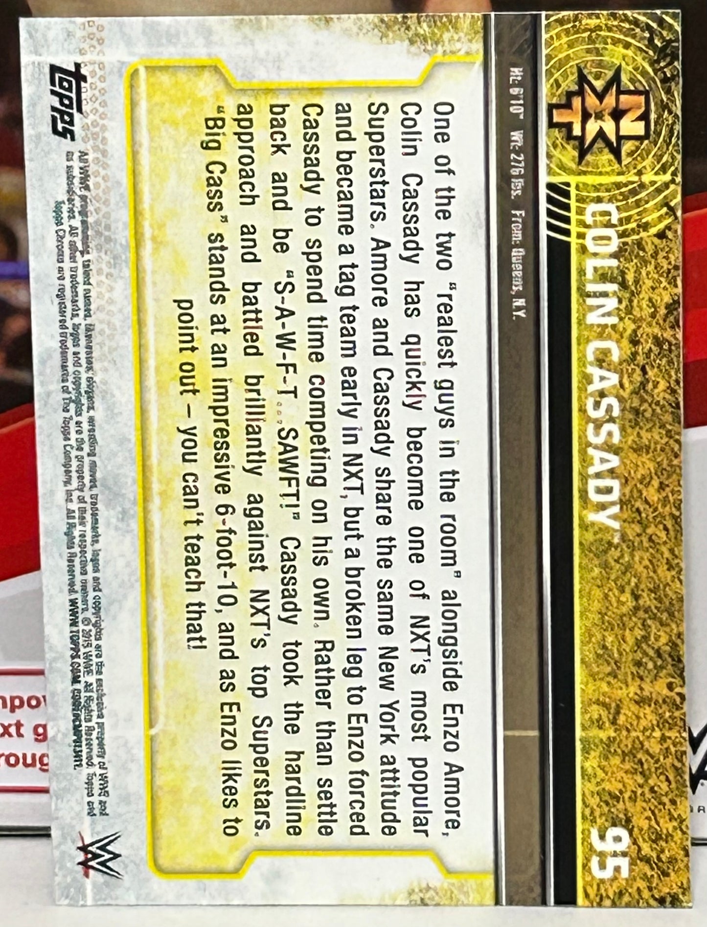 Colin Cassady (Big Cass) 2015 WWE NXT Topps Chrome RC REFRACTOR