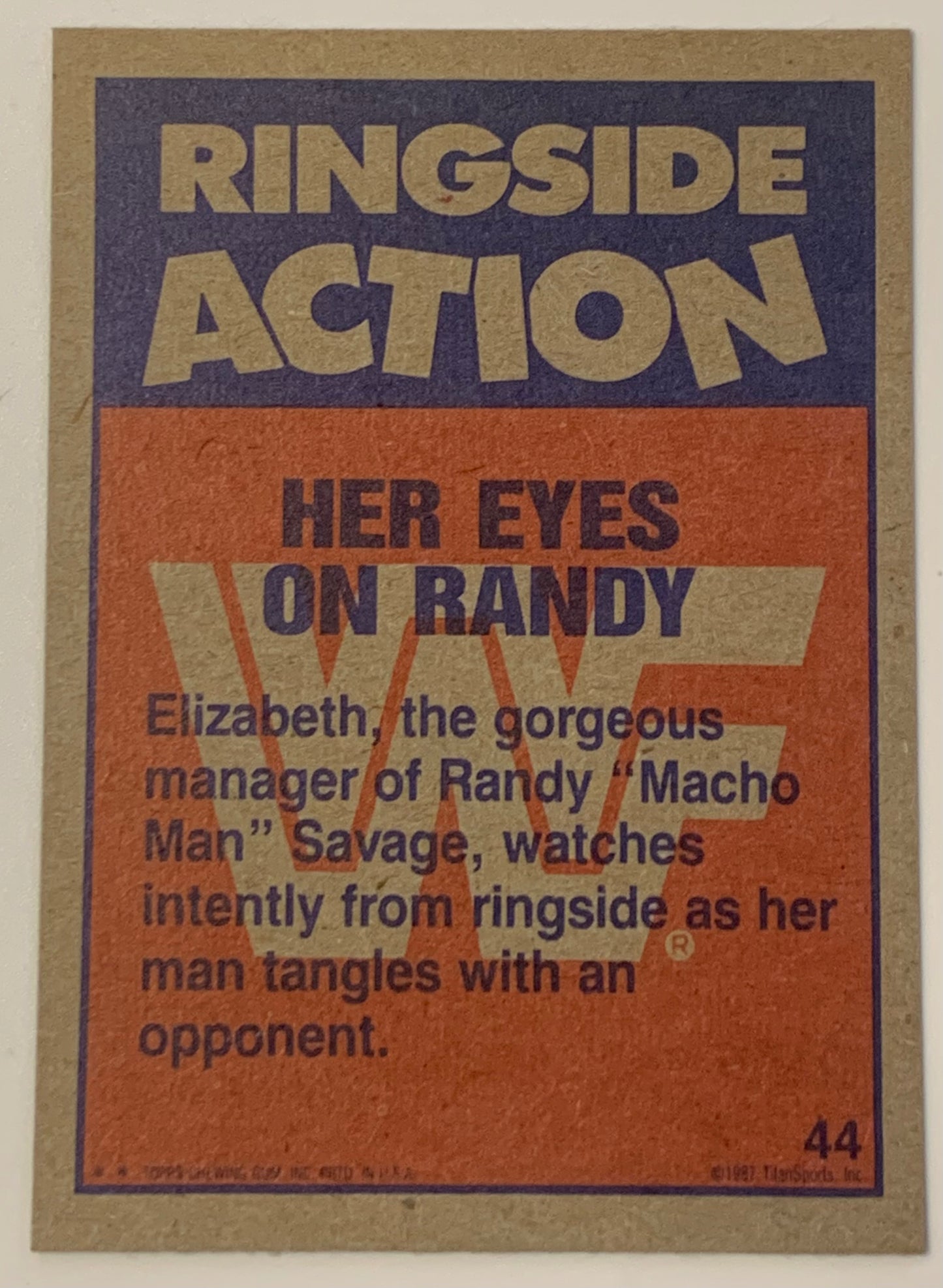 Miss Elizabeth 1987 WWF WWE Topps Card