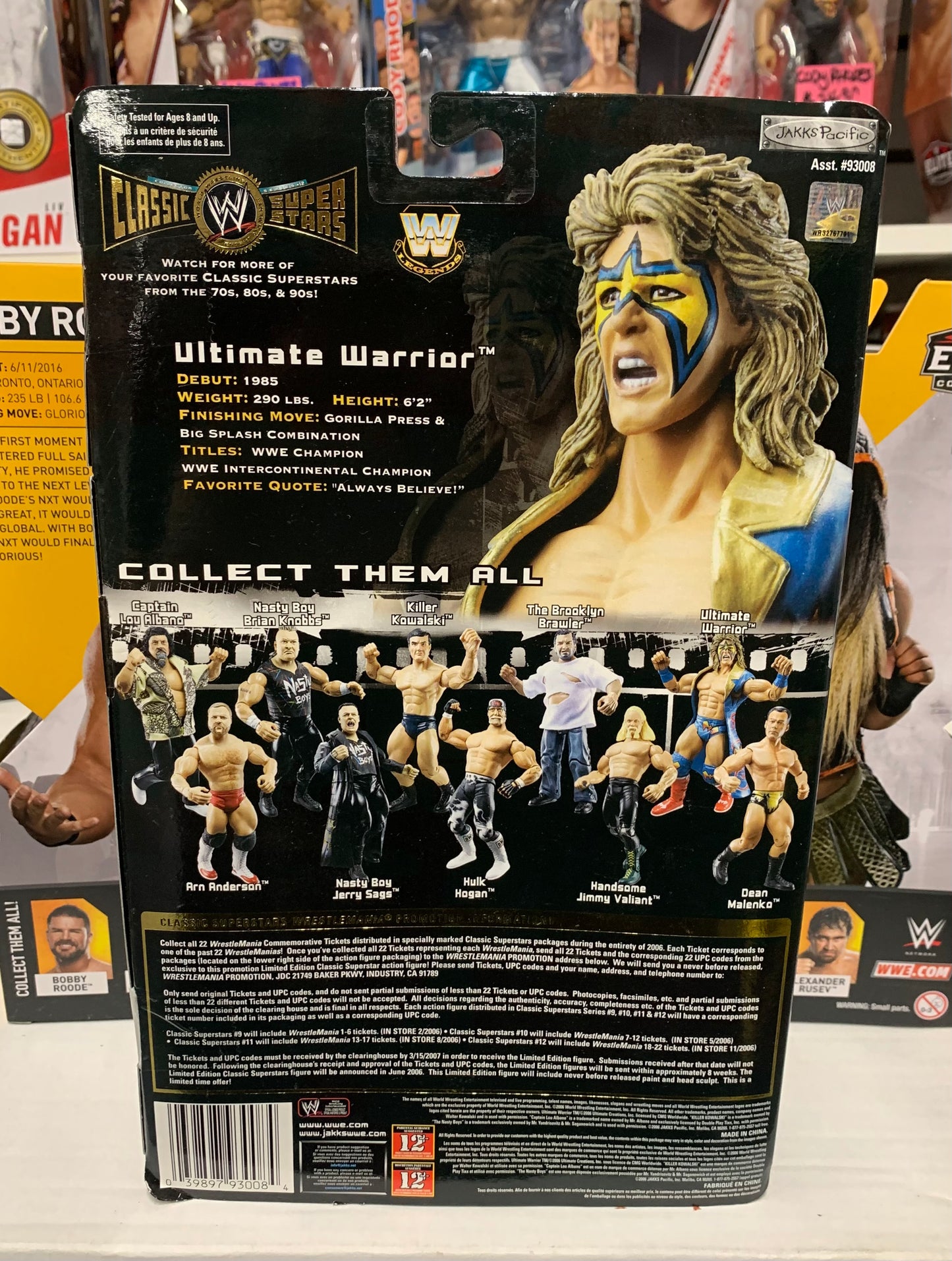 Ultimate Warrior WWF WWE Classic Superstars Action Figure Series 12