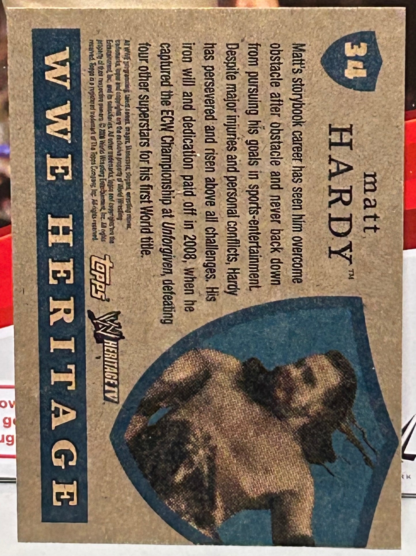 Matt Hardy 2008 WWE Topps Heritage #34