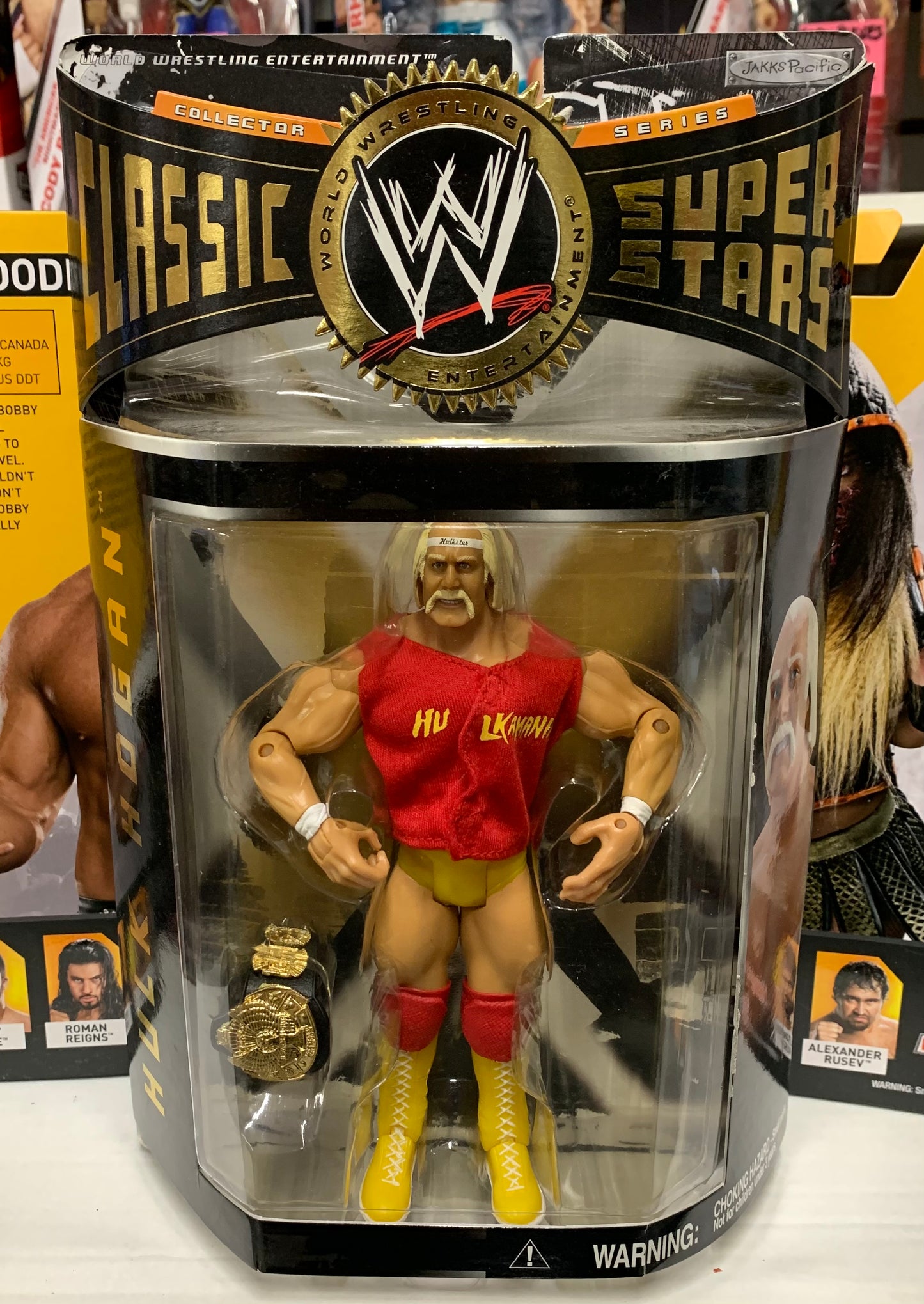 Hulk Hogan WWF WWE Jakks Classic Superstars Action Figure w.Championship Belt