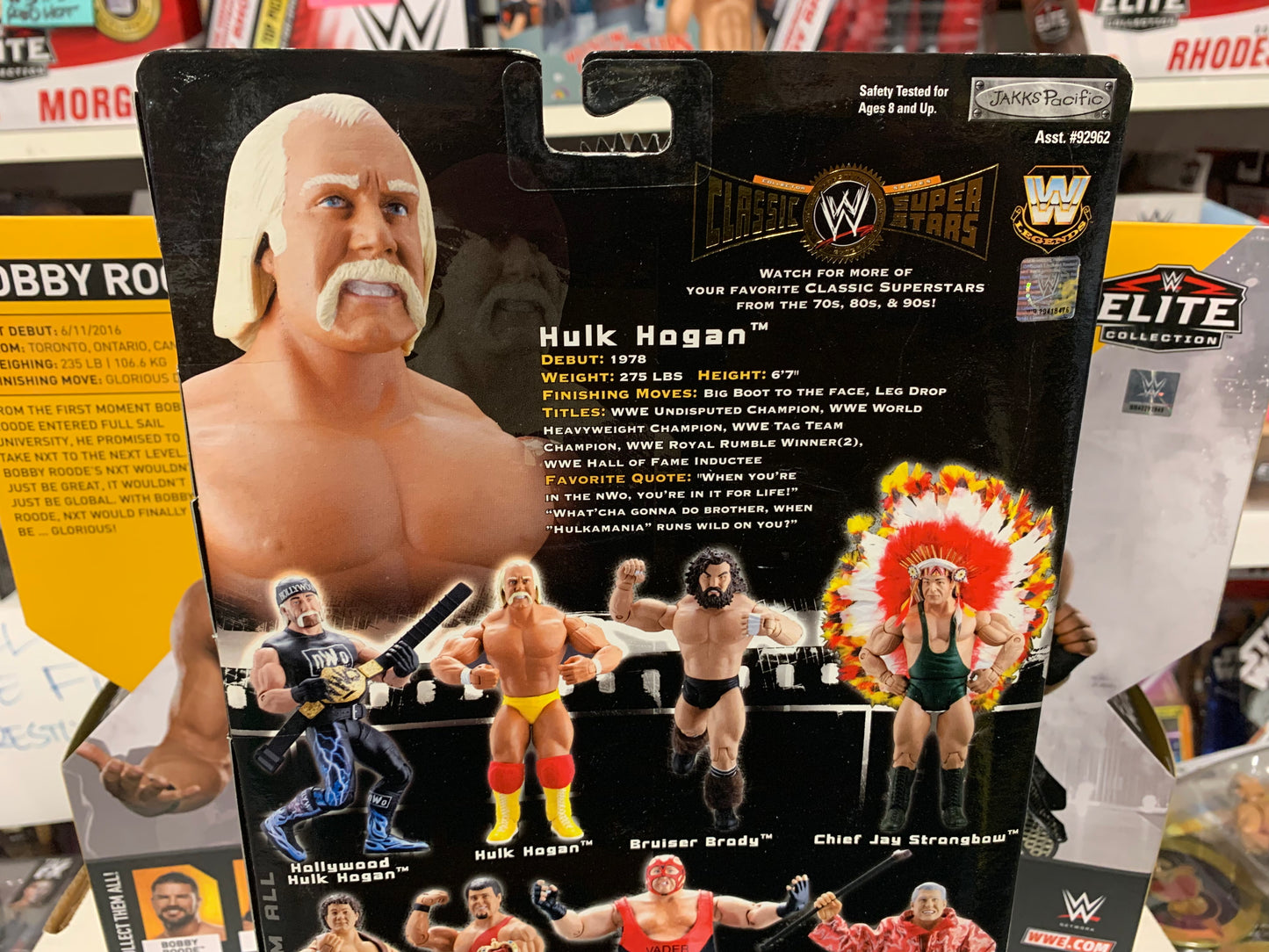 Hulk Hogan WWF WWE Jakks Classic Superstars Action Figure w.Championship Belt