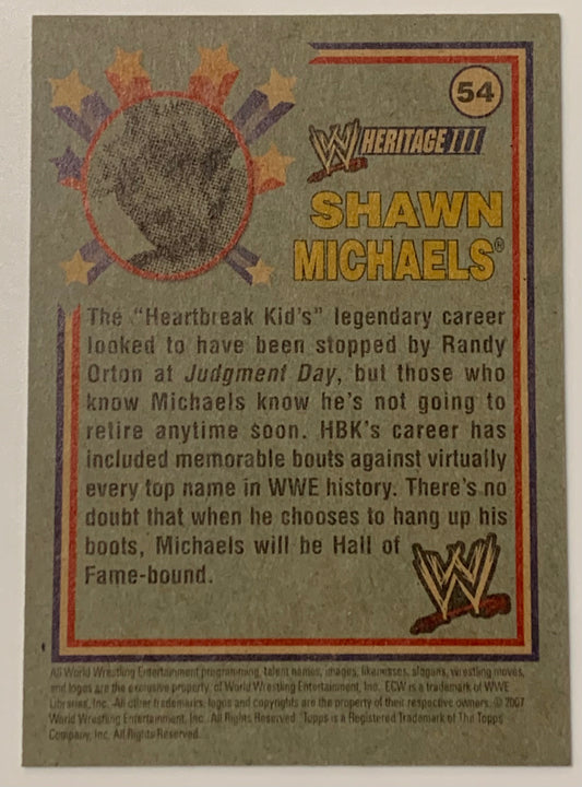Shawn Michaels 2007 WWE Topps Heritage HBK