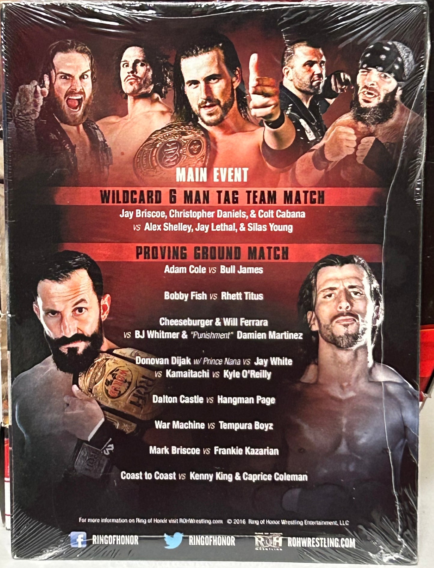 ROH Ring of Honor DVD (Sealed) “Road To Final Battle” 10/21/2016 (Jay Briscoe, Cole, Lethal)