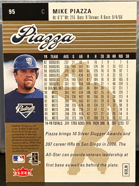 + Mike Piazza 2006 Fleer Ultra GOLD Card SAN DIEGO PADRES