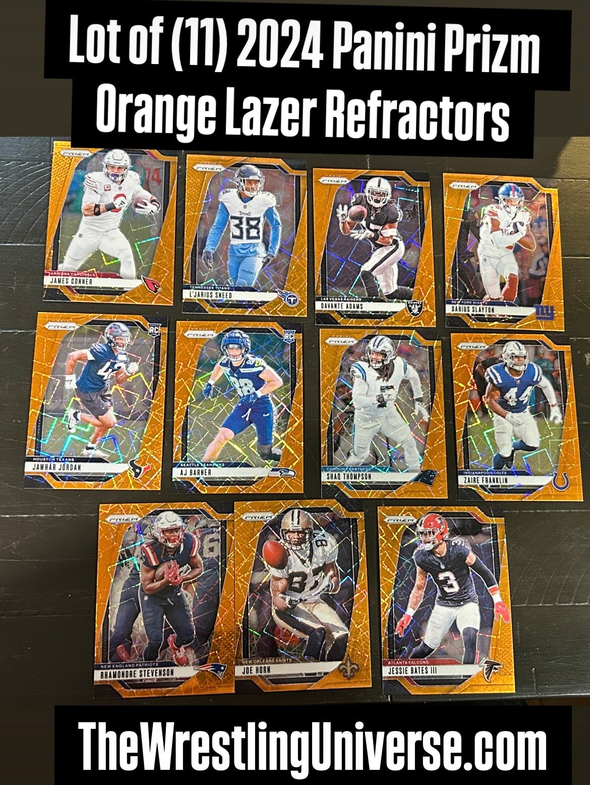 + Lot of (11) 2024 Panini Prizm ORANGE LAZER Prizm Cards (Rookies & more)