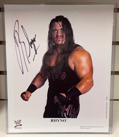 Rhyno WWE Signed 8x10 Color Photo ECW TNA