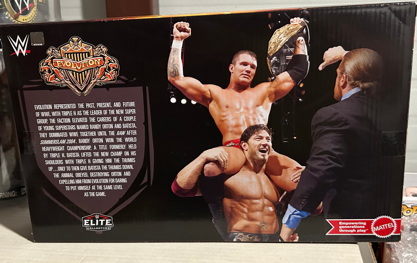 Evolution WWE Mattel Elite 3-pack Action Figures (Brand New, Never Opened)
