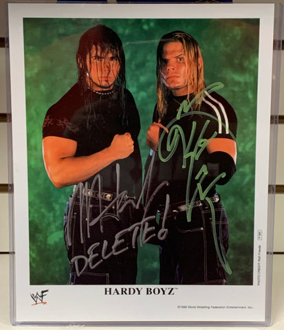 Hardy Boyz WWE Signed 8x10 Color Photo