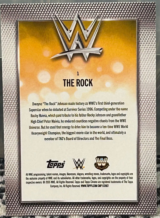 + The Rock 2026 WWE Topps Chrome Card
