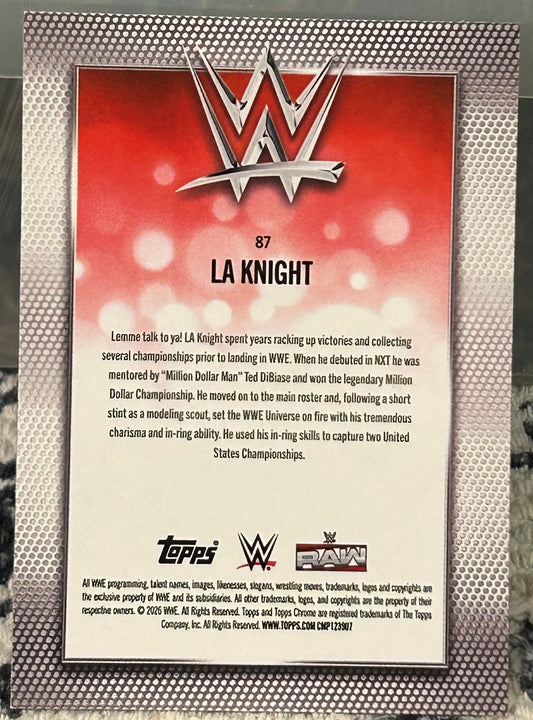 + LA Knight 2026 WWE Topps Chrome Card