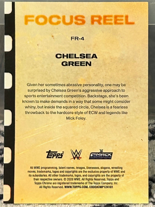 + Chelsea Green 2026 WWE Topps Chrome “Focus Reel” Insert Card