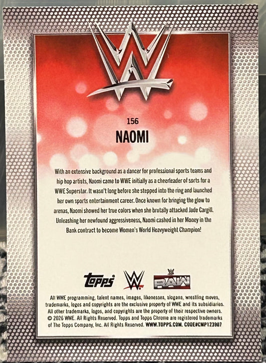+ Naomi 2026 WWE Topps Chrome Card