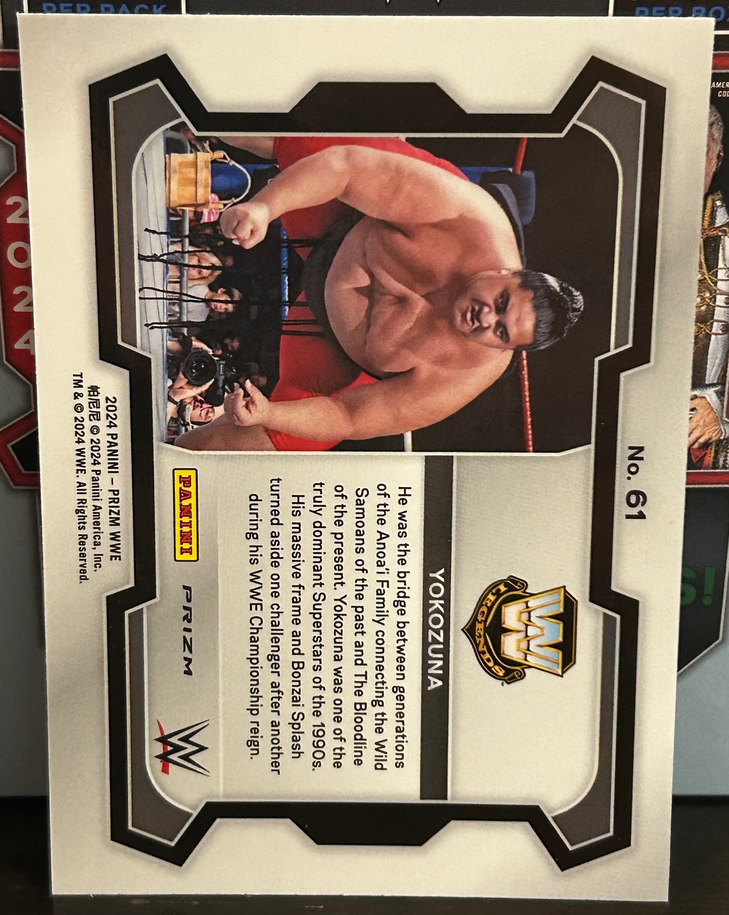 Yokozuna 2024 WWE Panini Prizm GREEN REFRACTOR Card