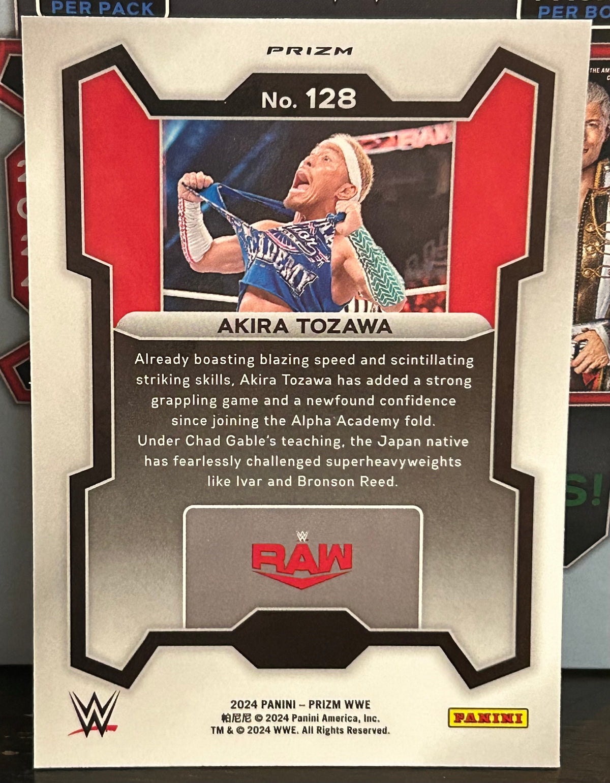 Akira Tozawa 2024 WWE Panini Prizm Cracked Ice Green