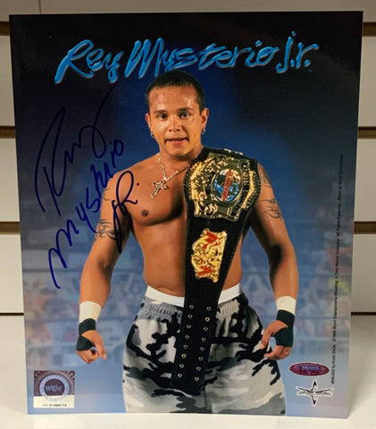 Rey Mysterio Signed Official WCW Photo File Tri Star Authenticated