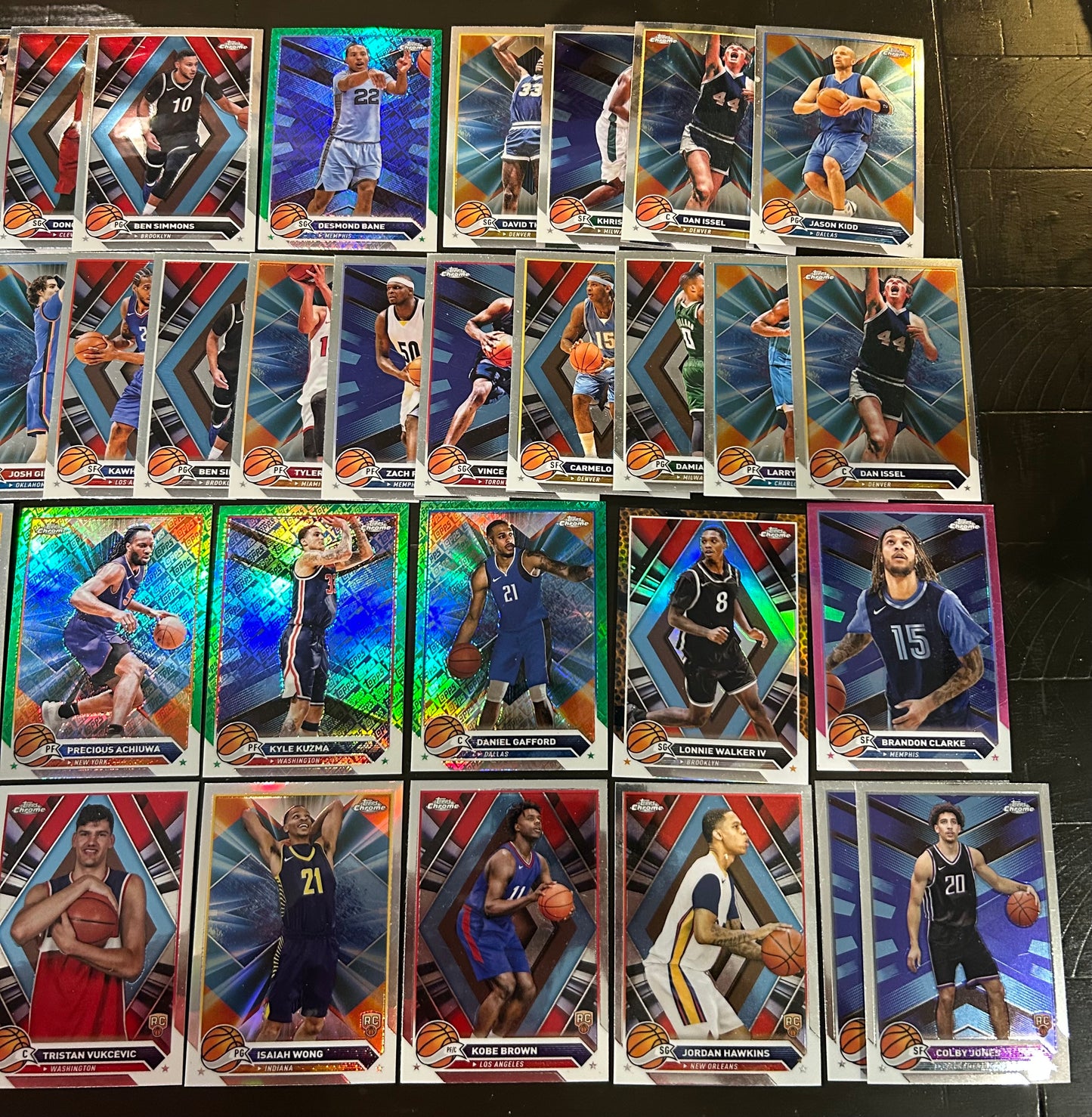 + 2023-24 Topps Chrome Basketball Card Lot (38 Cards) Rookies, Refractors & Stars