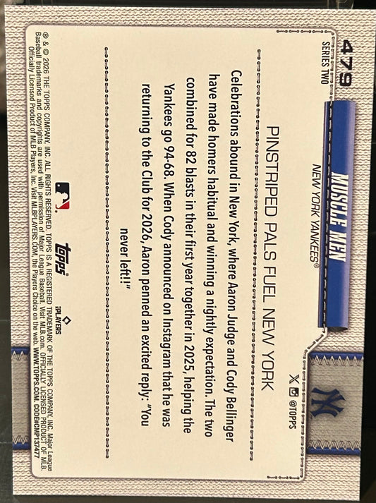 + Aaron Judge & Cody Bellinger 2026 Topps “Muscle Men” Card NY YANKEES