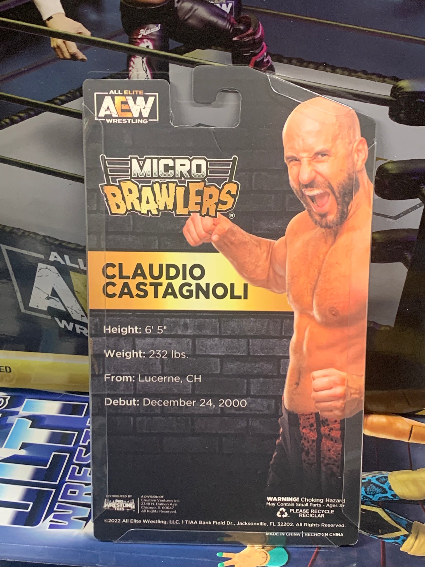 Claudio Castagnoli (Cesaro) AEW Micro Brawlers (New in Package)