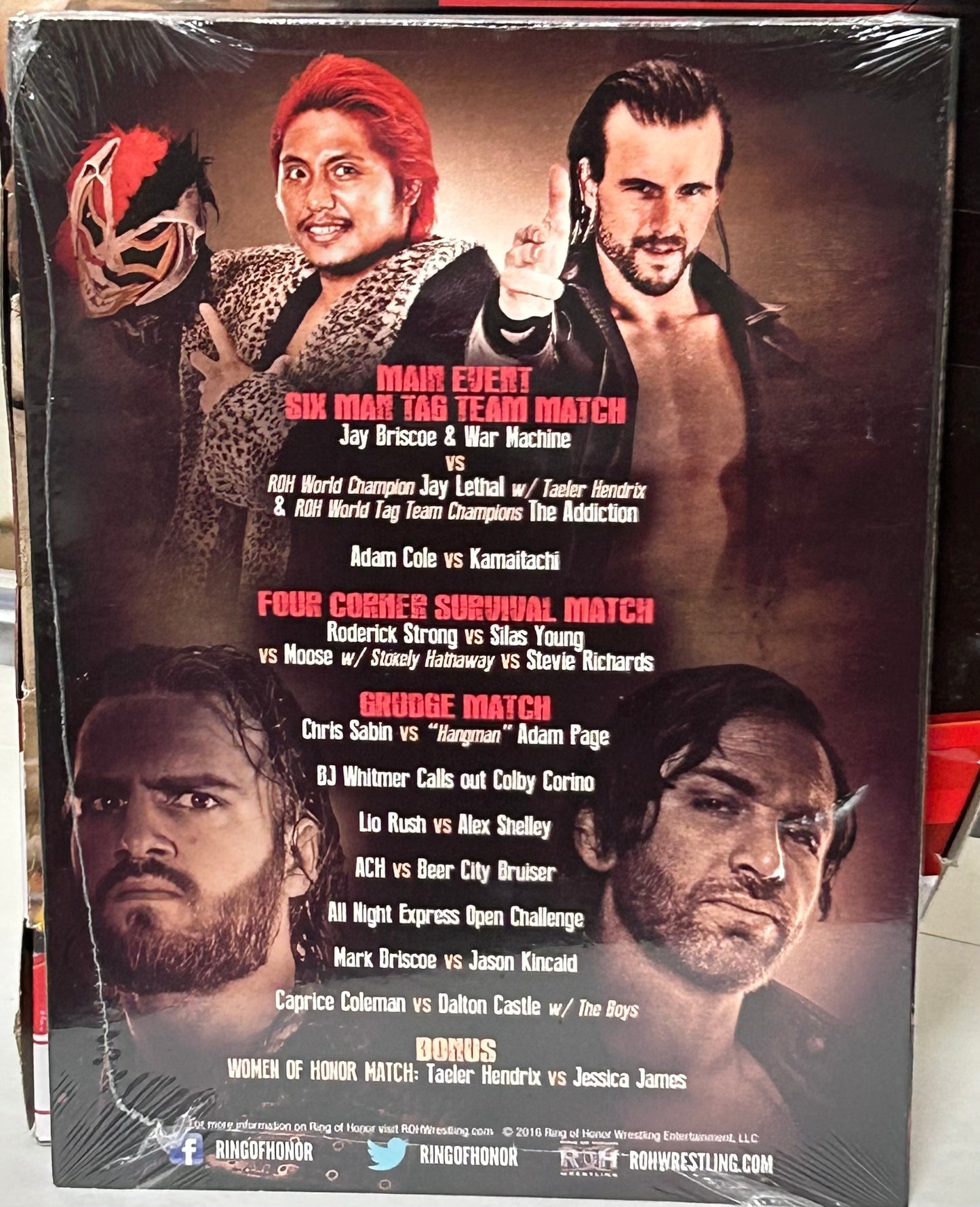 ROH Ring of Honor DVD “Road To Best In The World” 6/3/2016 (Jay Briscoe, War Machine, Jay Lethal)