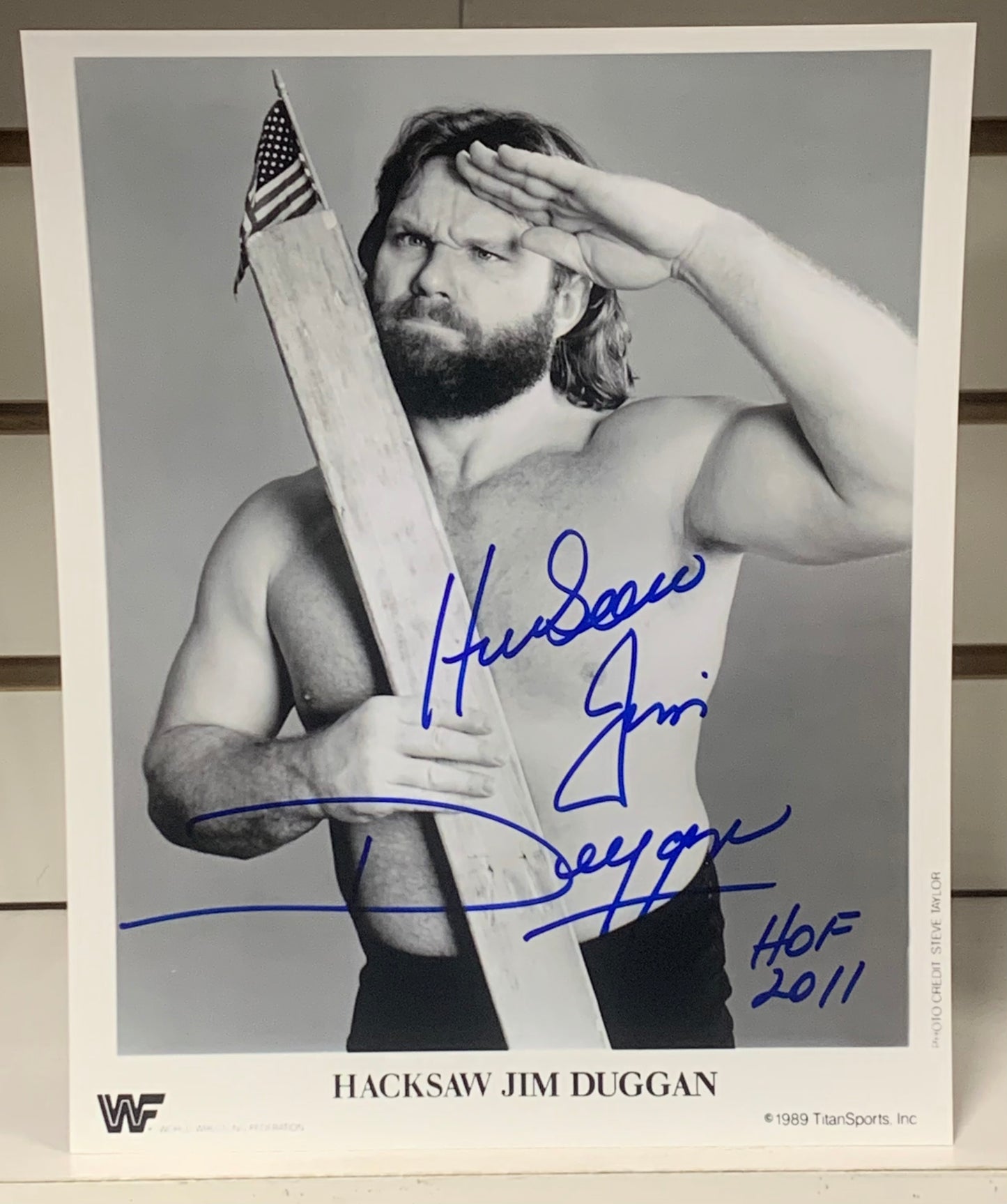 Hacksaw Jim Duggan Signed 8x10 Photo COA
